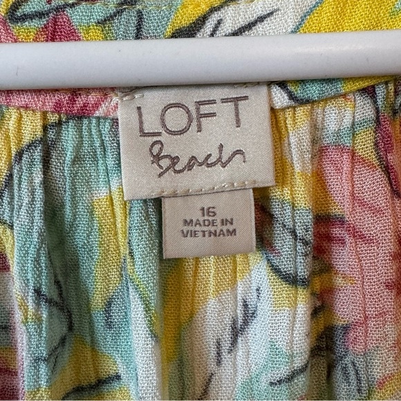 LOFT BEACH FLORAL FLOWY DRESS SIZE 16 - Picture 5 of 5